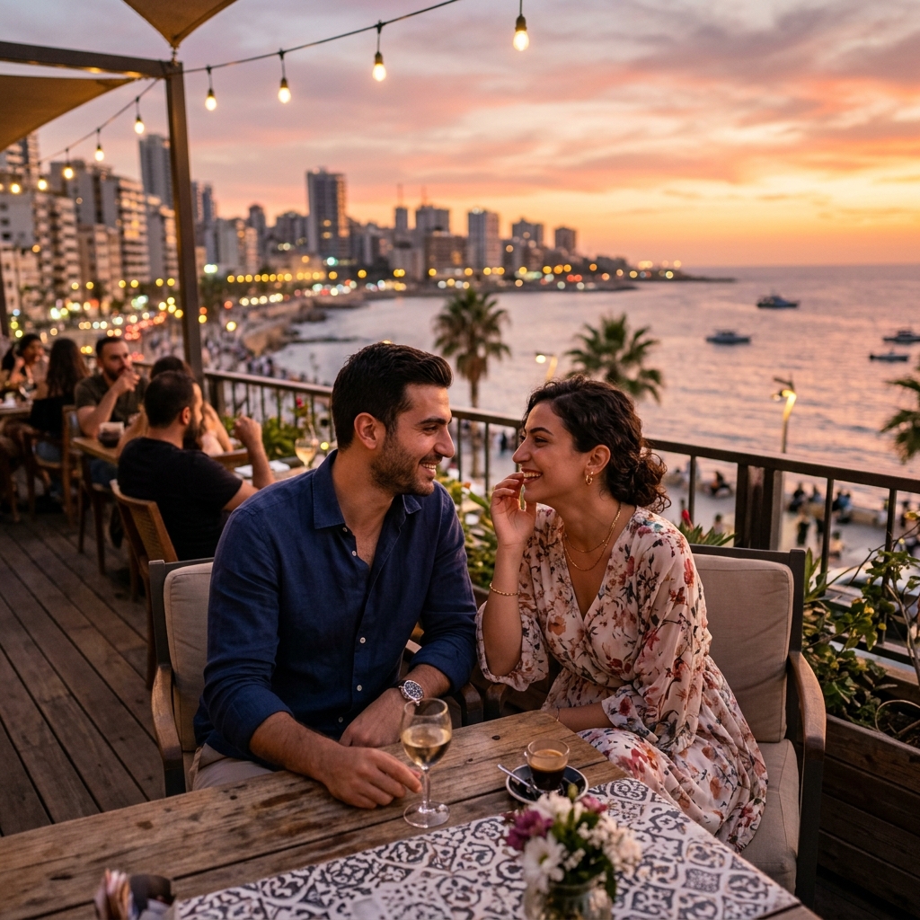 Lebanese couple enjoying a date